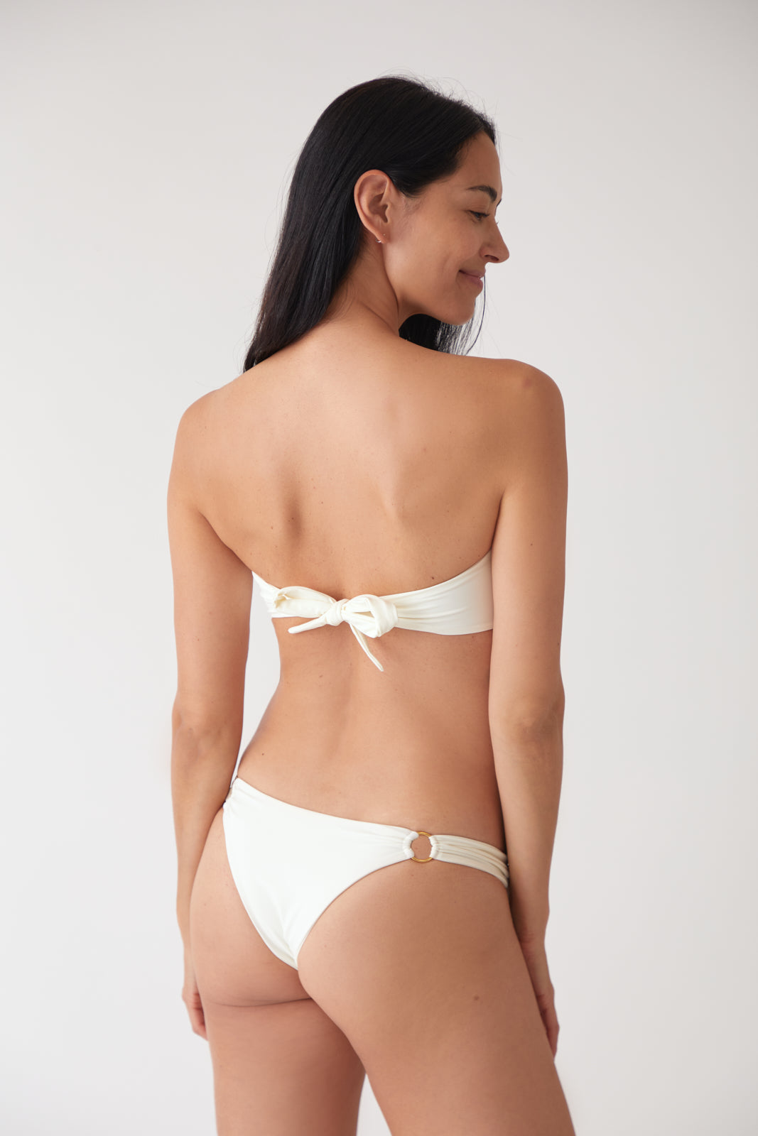 LEELAA Luxury Sustainable ECO Swimwear Ivory Bikini Top