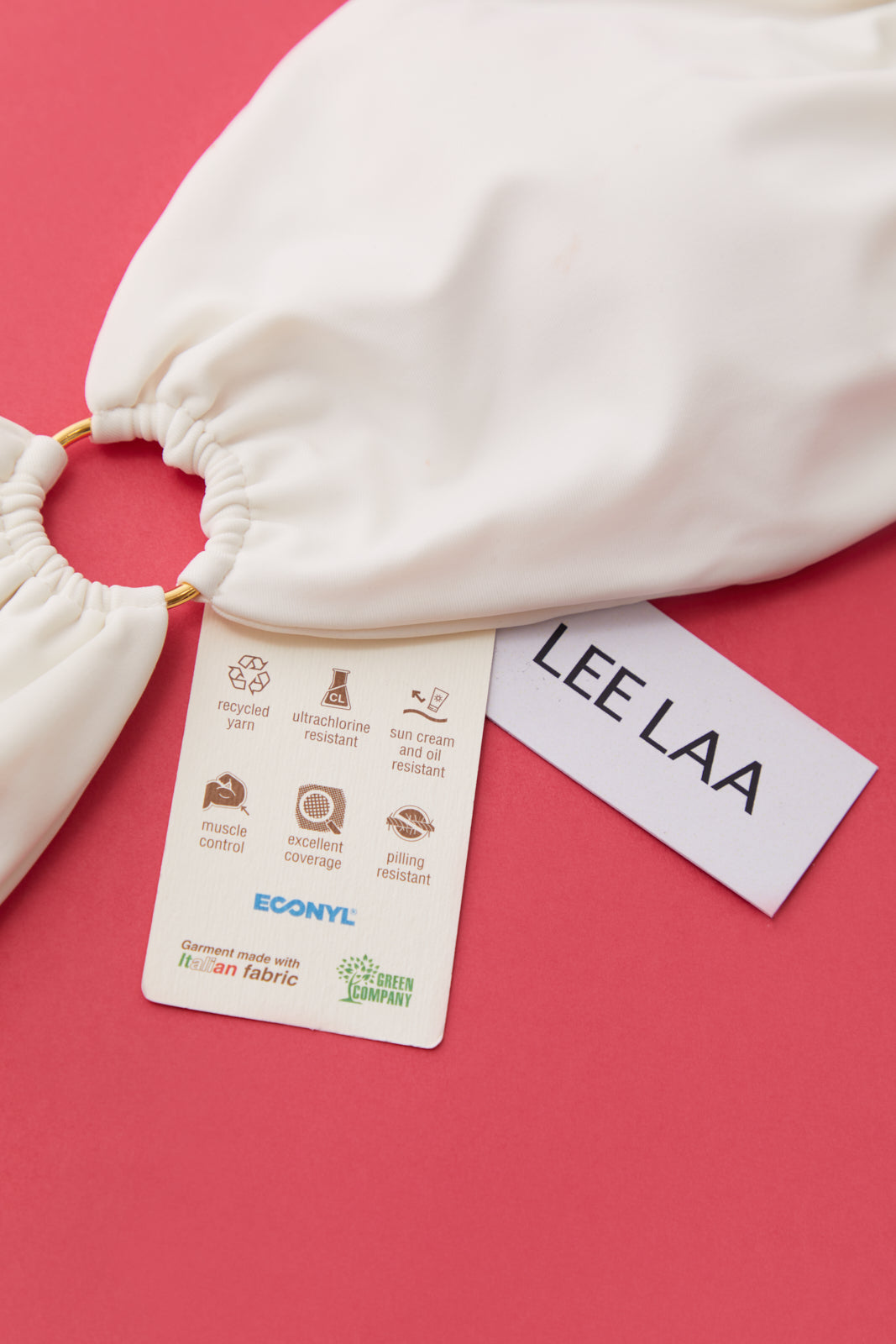LEELAA Luxury Sustainable ECO Swimwear Ivory Bikini Top